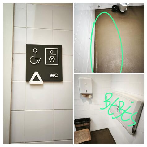 Exemplo da casa de banho adapatada na praça - atualmente apenas bébes Exemplo da casa de banho adapatada na praça - atualmente apenas bébes